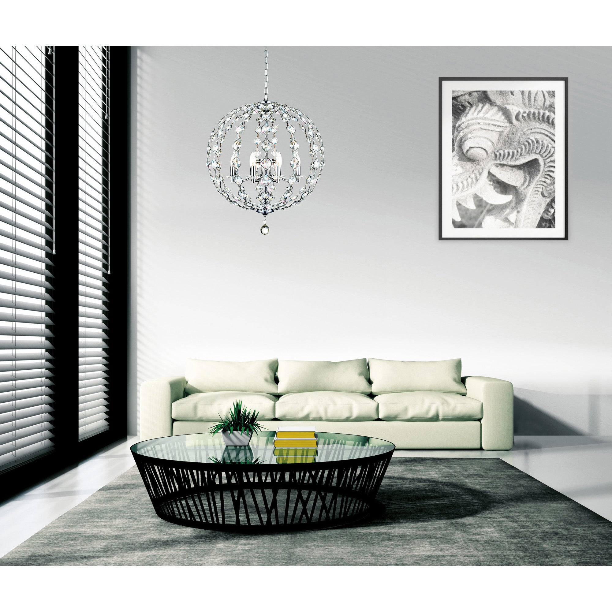 Esia 8 Light Chrome Chandelier