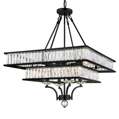 Shalia 8 Light Black Chandelier