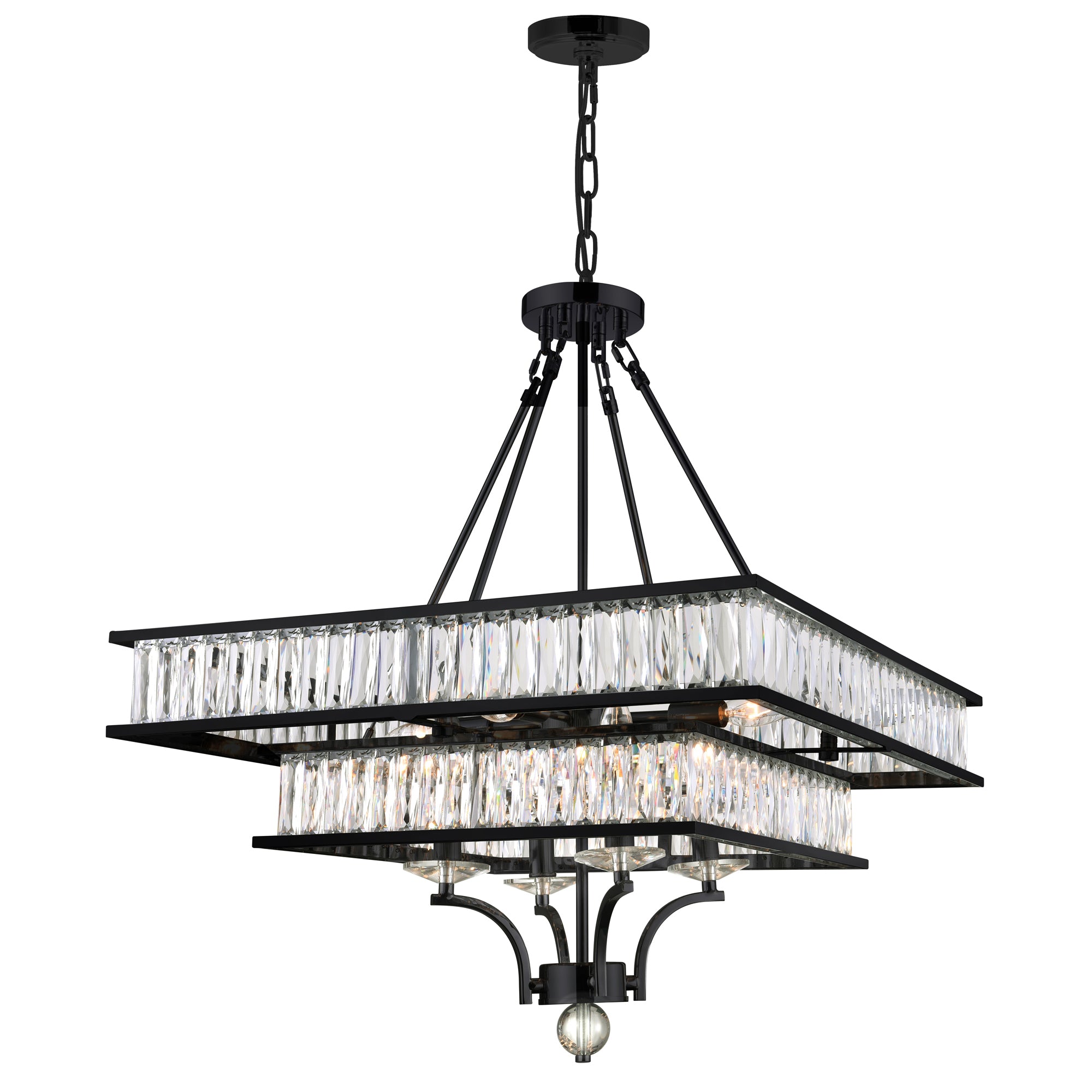 Shalia 8 Light Black Chandelier