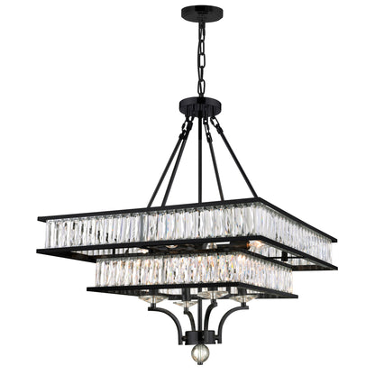 Shalia 8 Light Black Chandelier