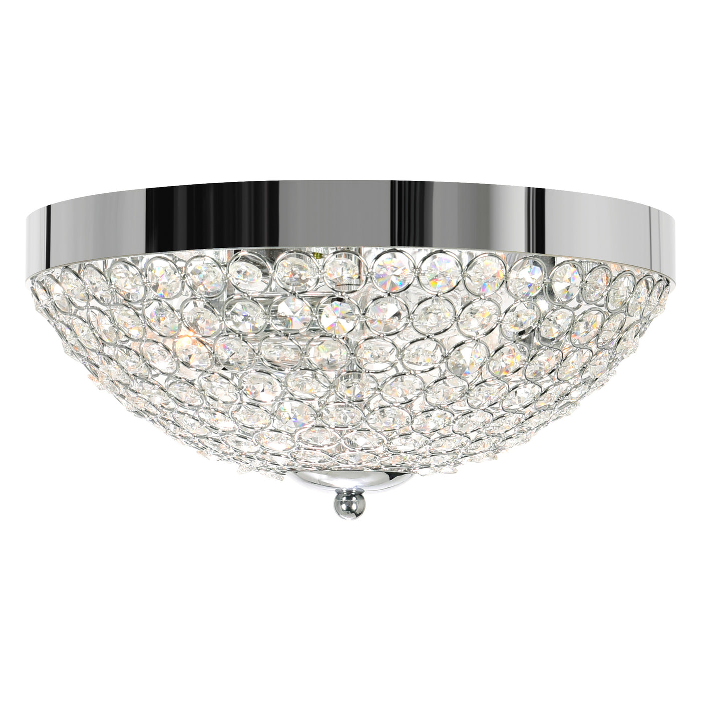 Globe 3 Light Chrome Flush Mount