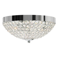 Globe 3 Light Chrome Flush Mount