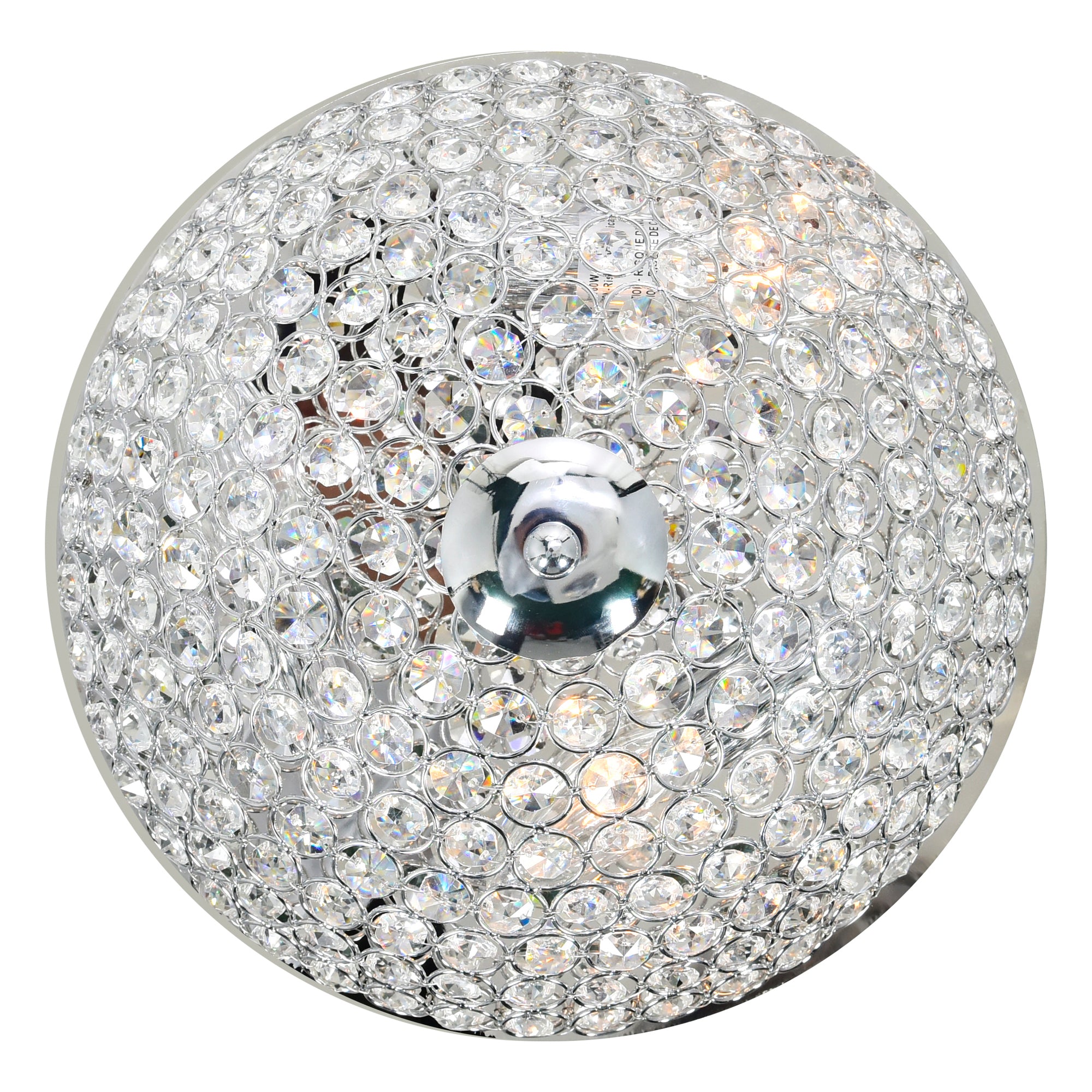 Globe 3 Light Chrome Flush Mount
