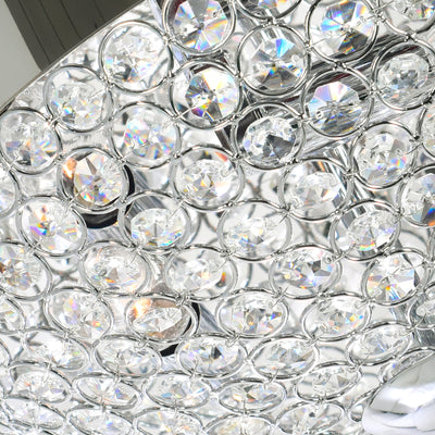 Globe 3 Light Chrome Flush Mount