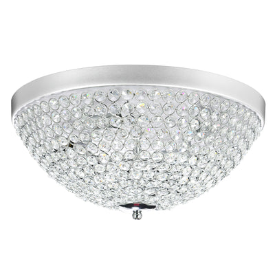 Globe 4 Light Chrome Flush Mount