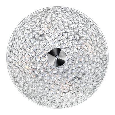 Globe 4 Light Chrome Flush Mount