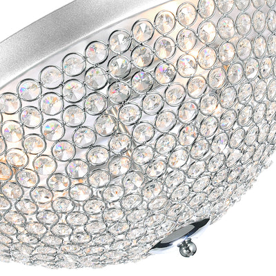 Globe 4 Light Chrome Flush Mount