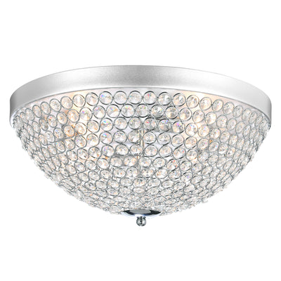 Globe 4 Light Chrome Flush Mount