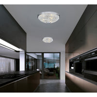 Globe 6 Light Chrome Flush Mount