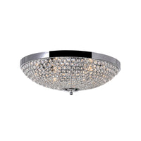 Globe 6 Light Chrome Flush Mount