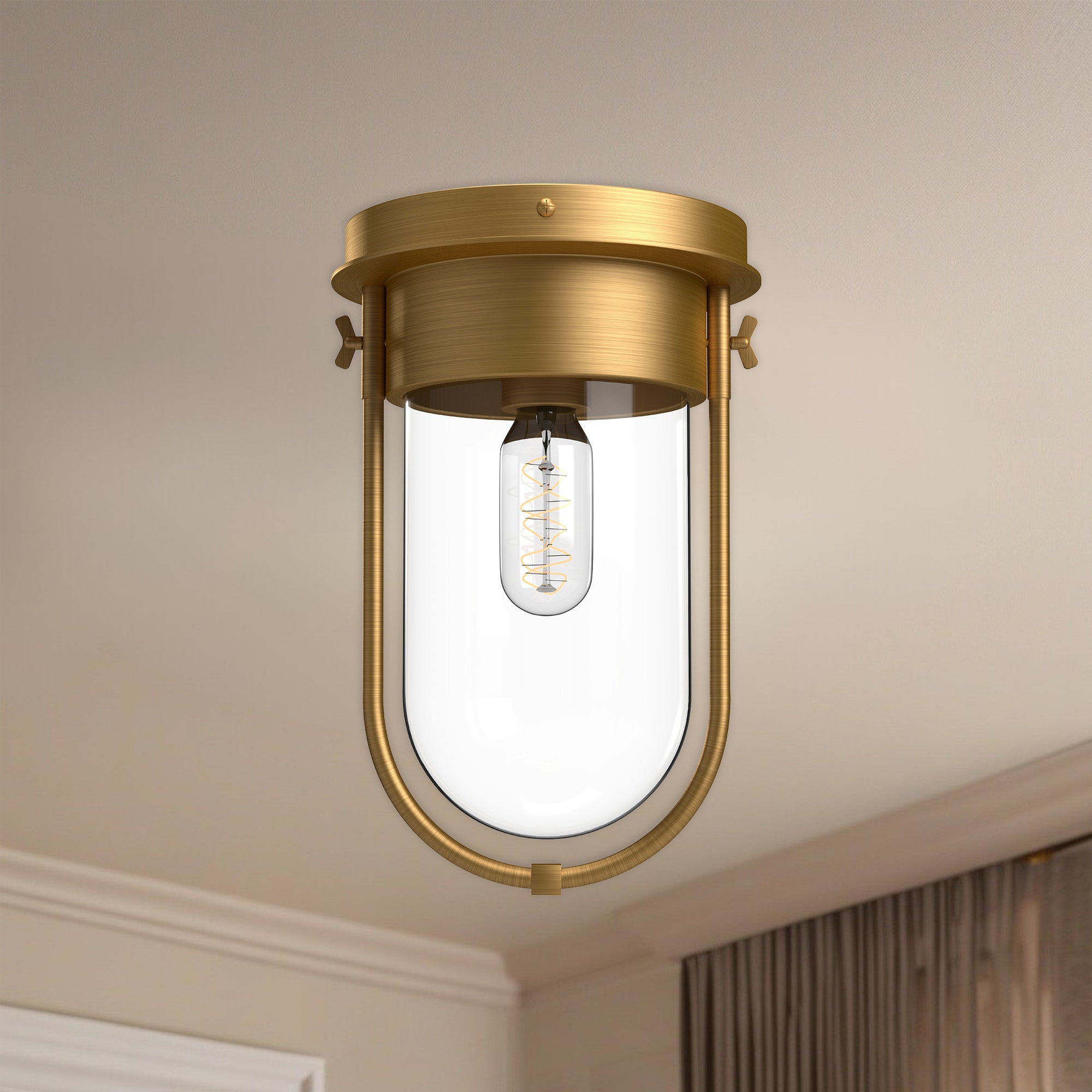 Cyrus 8-in Steel Flush Mount