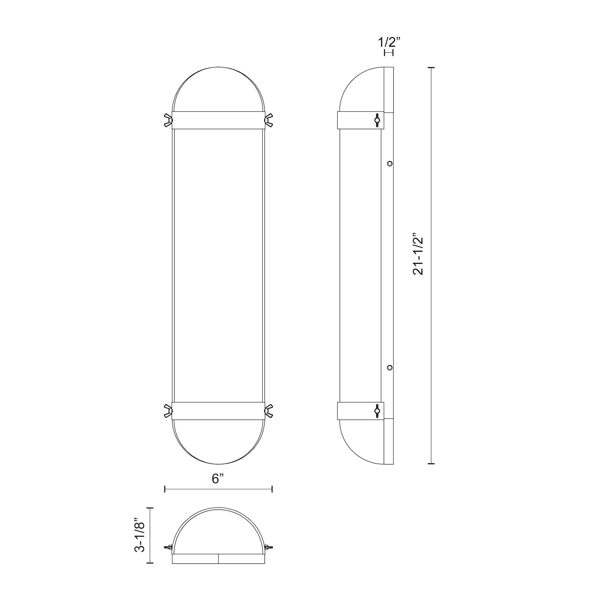 Cyrus 6-in Steel Vanity Light