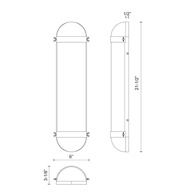 Cyrus 6-in Steel Vanity Light