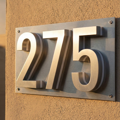 Backlit LED Bronze Lighted House Numbers - 5000K Illuminated