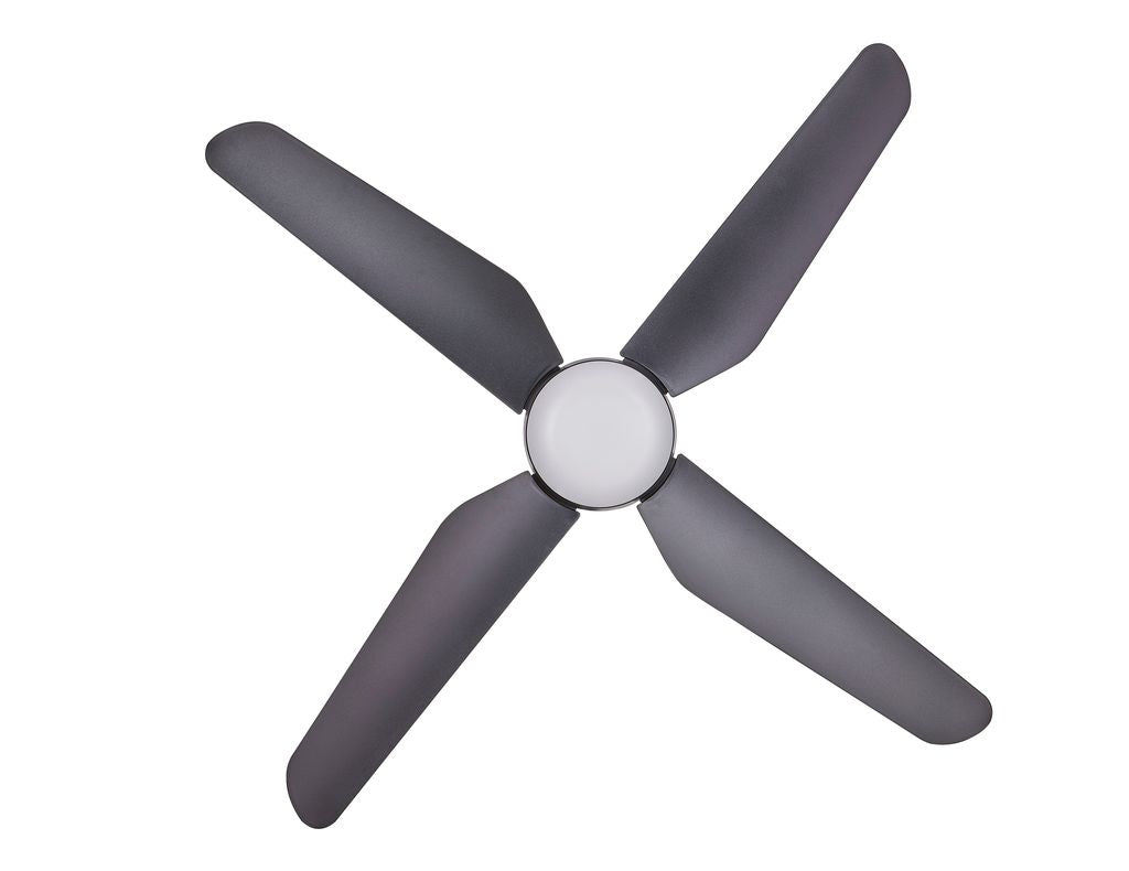 Aria 52 Inch Black Fan with 1 Light and Remote