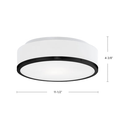 Charlie 12-in Steel Flush Mount