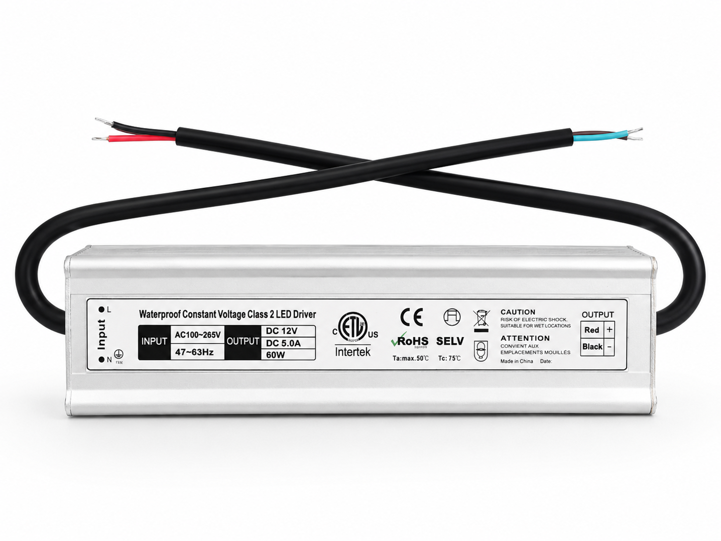 12V LED Power Source 60W For Backlit House Numbers