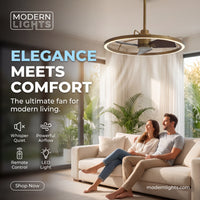 28 Inch 1 Light LED DC Black Fan in Antique Bronze with Remote