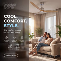 Akmani 60 Inch Chrome Fan with 0 Lights and Remote