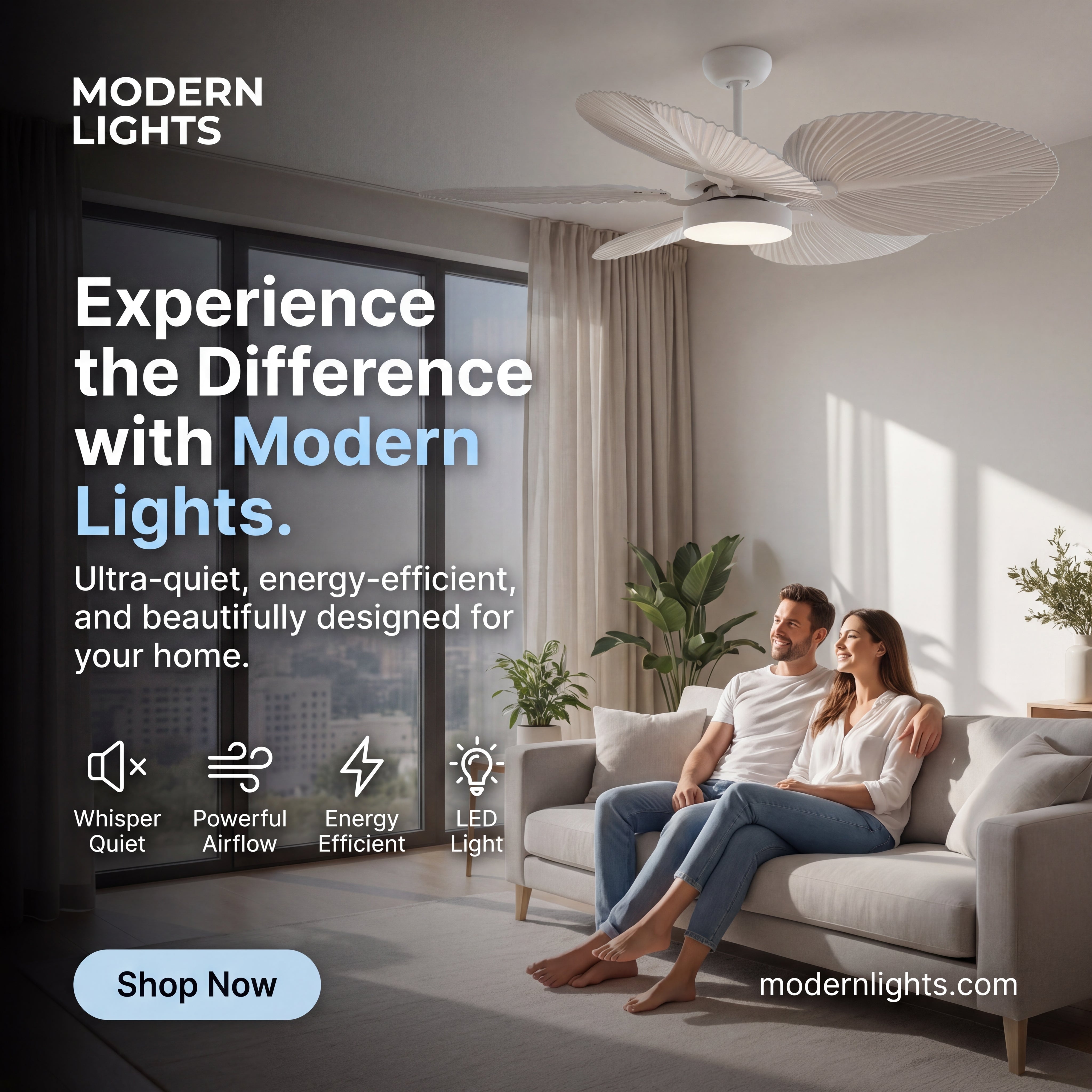 Bali 52 Inch White Fan with LED Light Antique White with Remote Included