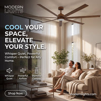 Atlanta 72 Inch DC Fan with LED Light Koa Finish with Remote