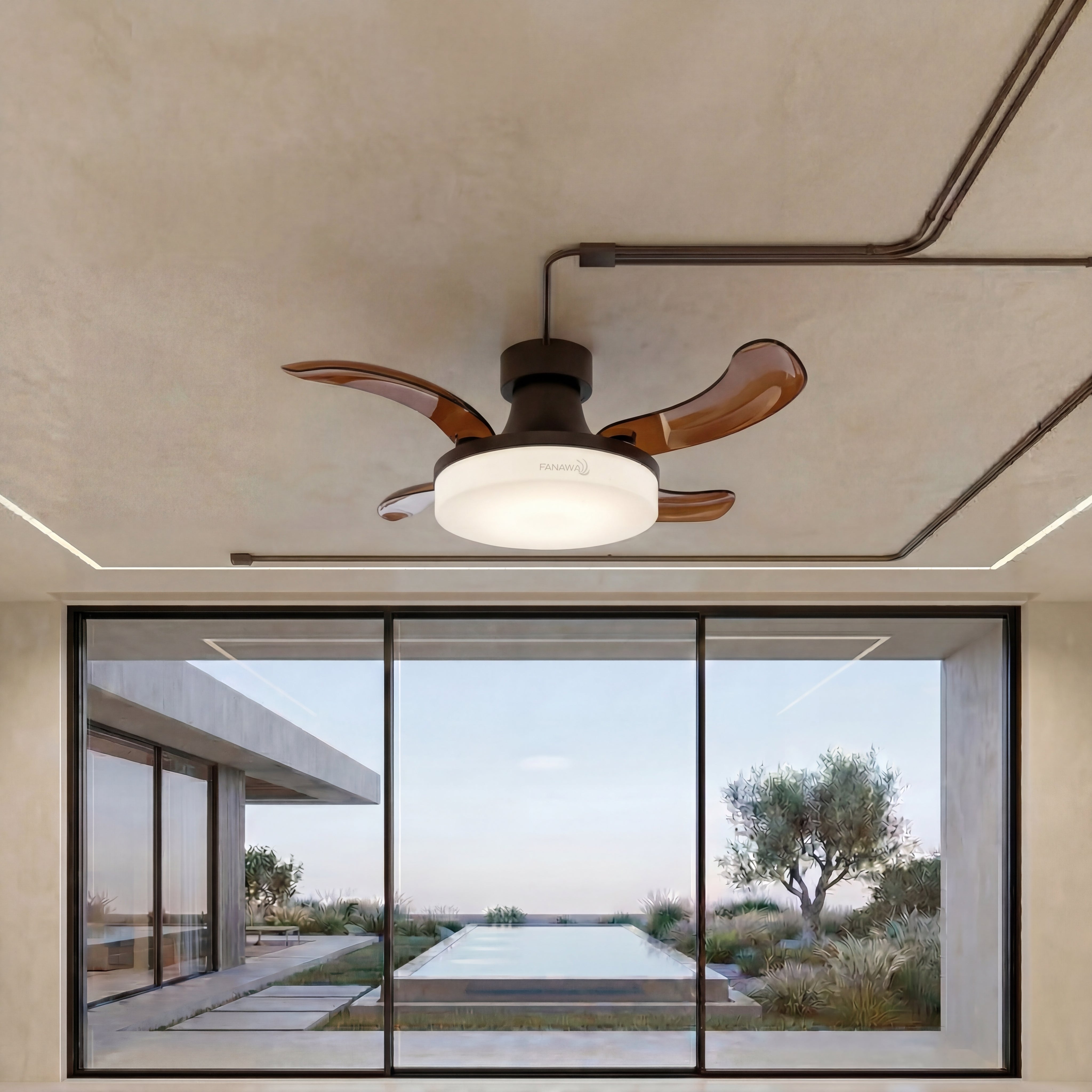 36 Inch Oil Rubbed Bronze Retractable Blade Ceiling Fan