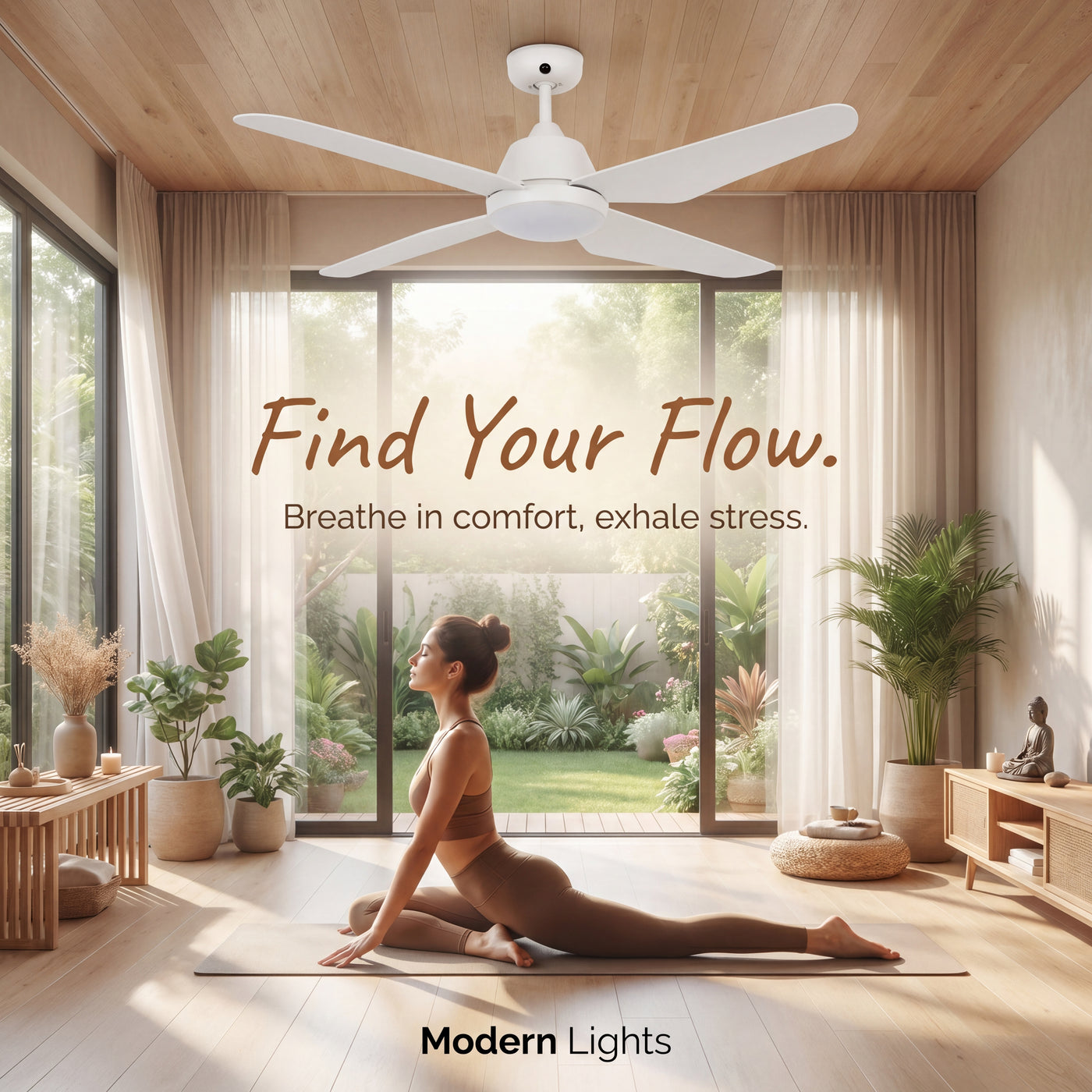 Aria 52 Inch White Fan with 1 Light and Remote