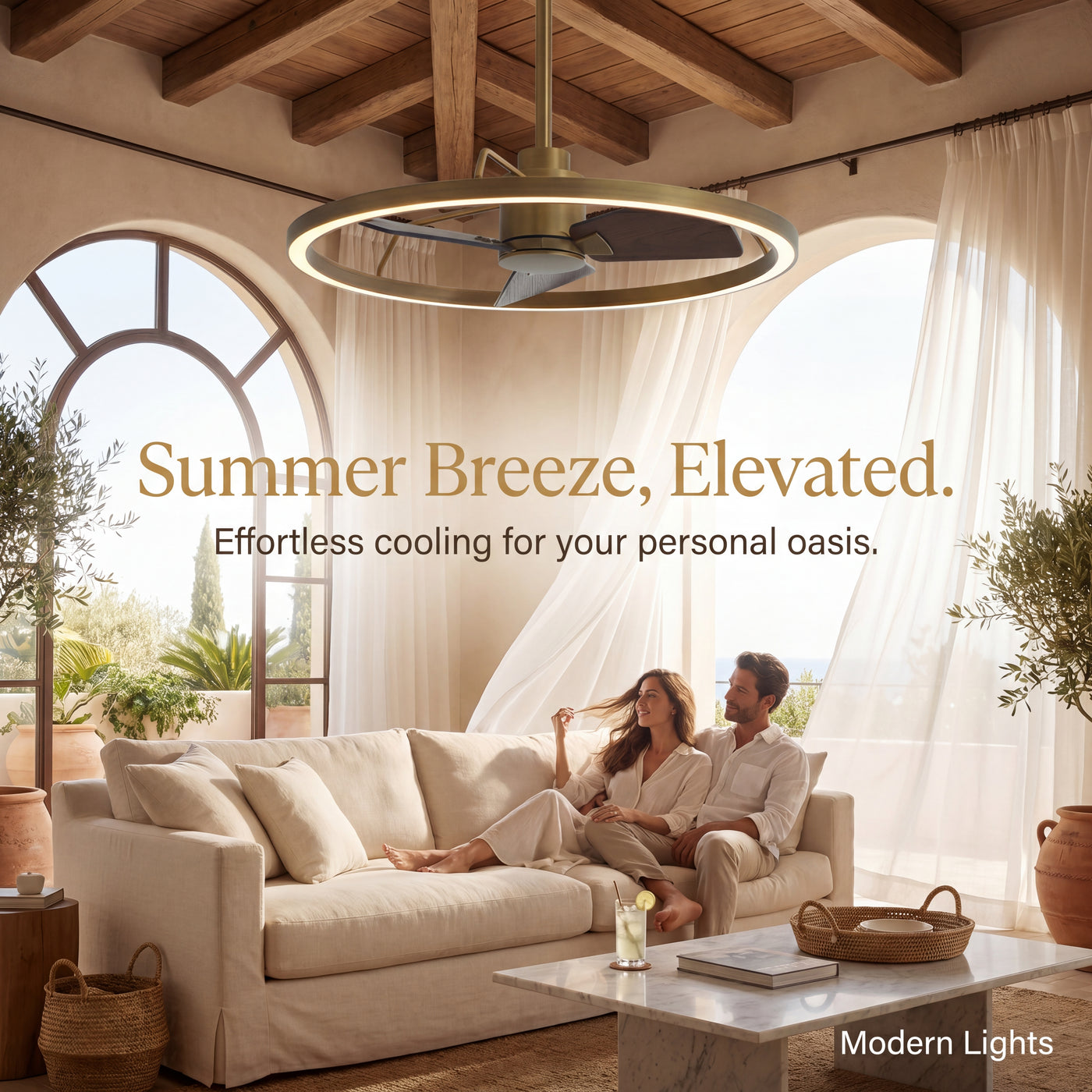 28 Inch 1 Light LED DC Black Fan in Antique Bronze with Remote