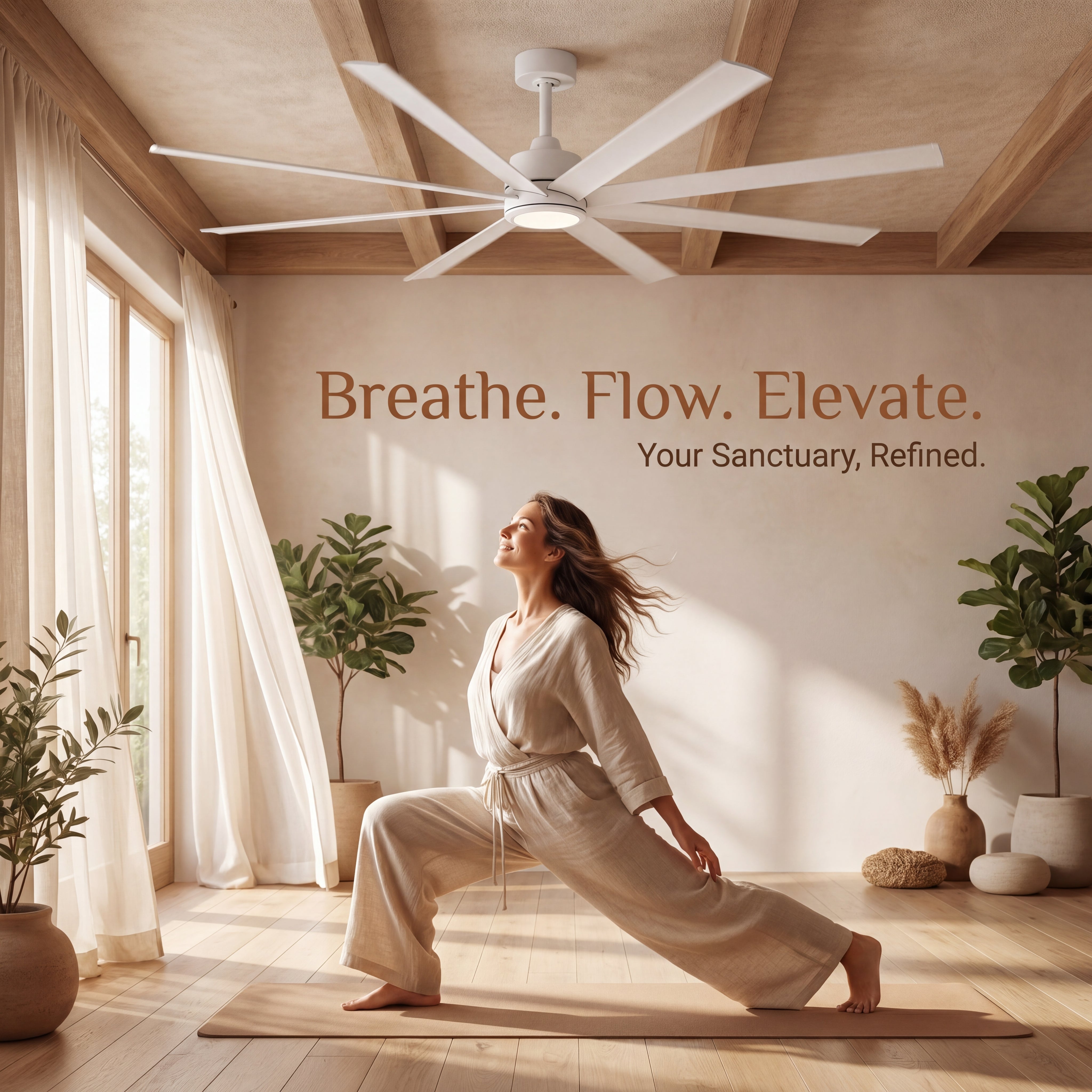 Atlanta 72 Inch White Fan with LED Light and Remote