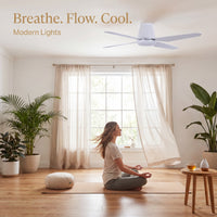 Aria Hugger 52 Inch White Fan with 1 Light and Remote