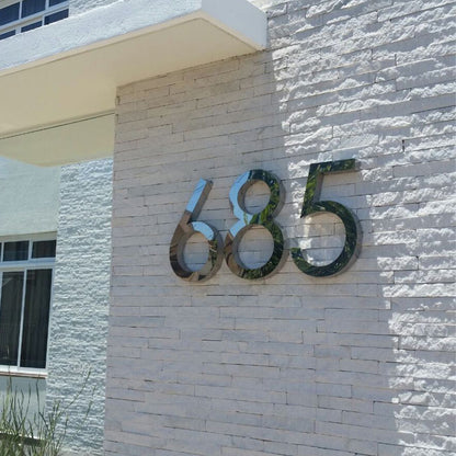 Modern LED Stainless Steel House Numbers – Custom Illuminated Address Sign for Home & Business
