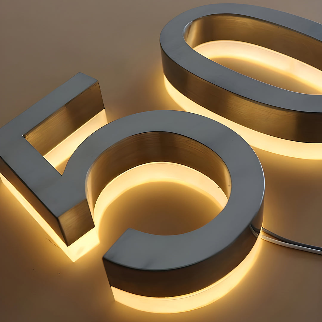 LED Backlit House Number Plaque – Customized Illuminated Address Marker