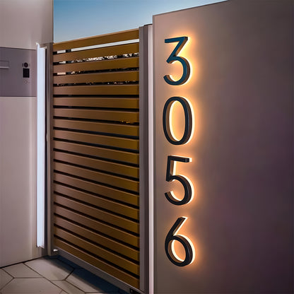 LED Backlit House Number Plaque – Customized Illuminated Address Marker