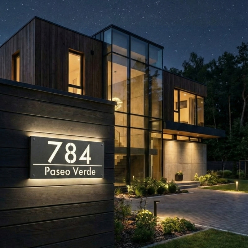 Custom LED Address Plaque