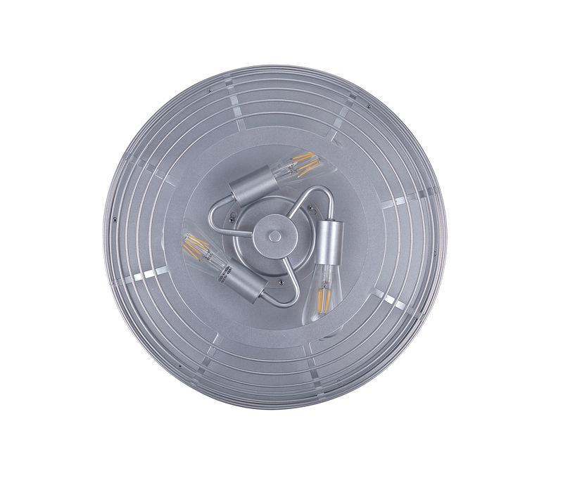 Carbondale 48 Inch 3 Light Silver Ceiling Fan with Retractable Blades