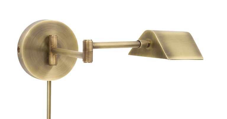 5.5-inch Delta Antique Brass Wall Swing Lamp