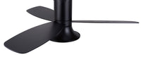 52 Inch 1 Light LED Indoor Outdoor Black Ceiling Fan with Remote