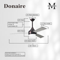 52-Inch Donaire 3-Blade Ceiling Fan with LED Light
