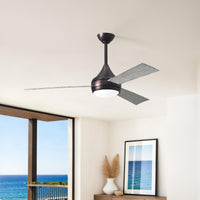 52-Inch Donaire 3-Blade Ceiling Fan with LED Light