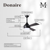 52-Inch Donaire 3-Blade Ceiling Fan with LED Light