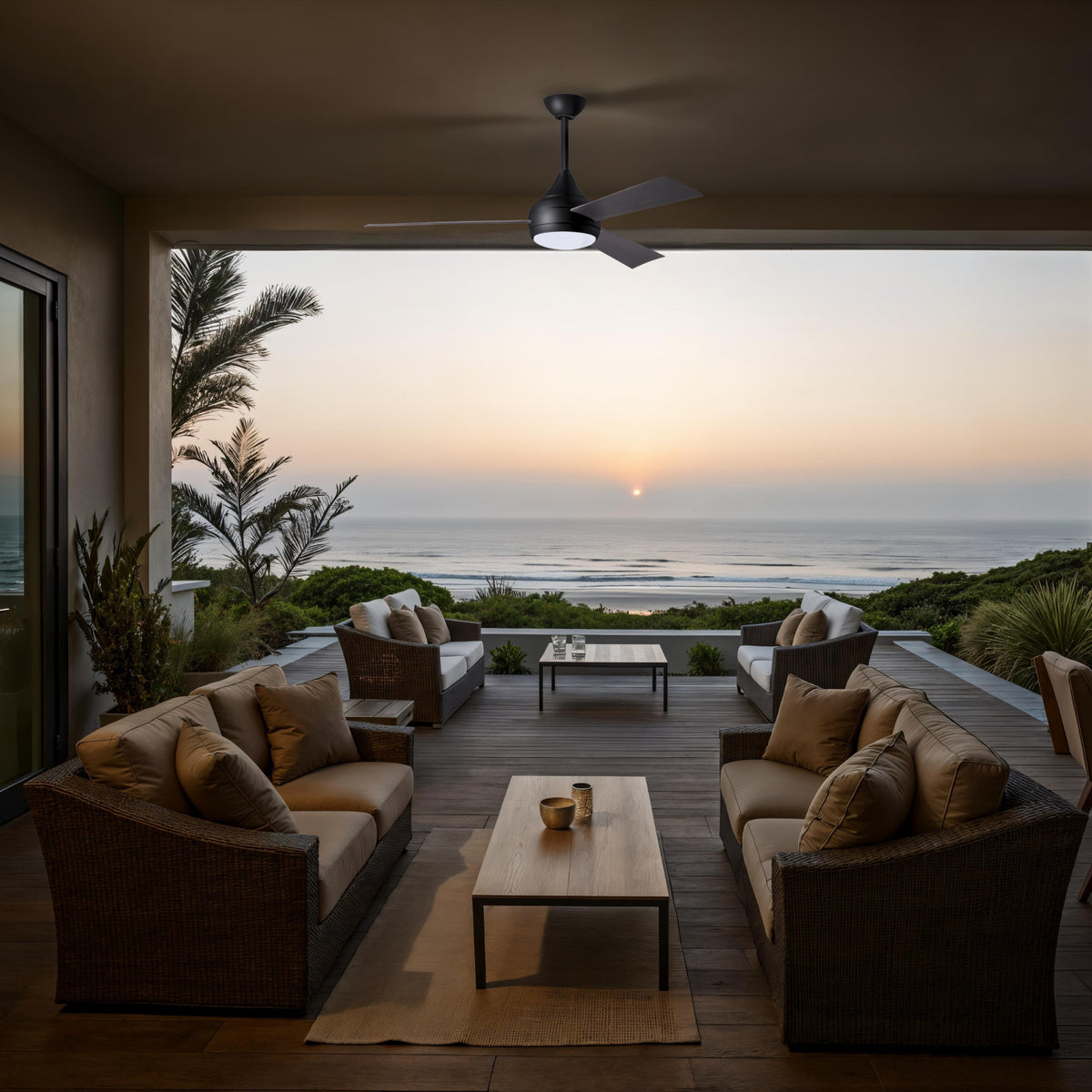 52-Inch Donaire 3-Blade Ceiling Fan with LED Light
