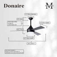 52-Inch Donaire 3-Blade Ceiling Fan with LED Light