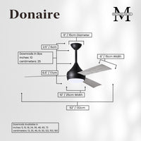 52-Inch Donaire 3-Blade Ceiling Fan with LED Light