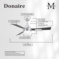 52-Inch Donaire 3-Blade Ceiling Fan with LED Light