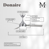 52-Inch Donaire 3-Blade Ceiling Fan with LED Light