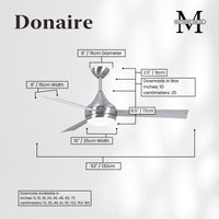 52-Inch Donaire 3-Blade Ceiling Fan with LED Light
