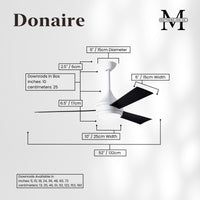 52-Inch Donaire 3-Blade Ceiling Fan with LED Light