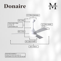 52-Inch Donaire 3-Blade Ceiling Fan with LED Light