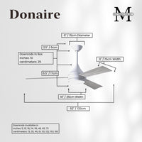 52-Inch Donaire 3-Blade Ceiling Fan with LED Light