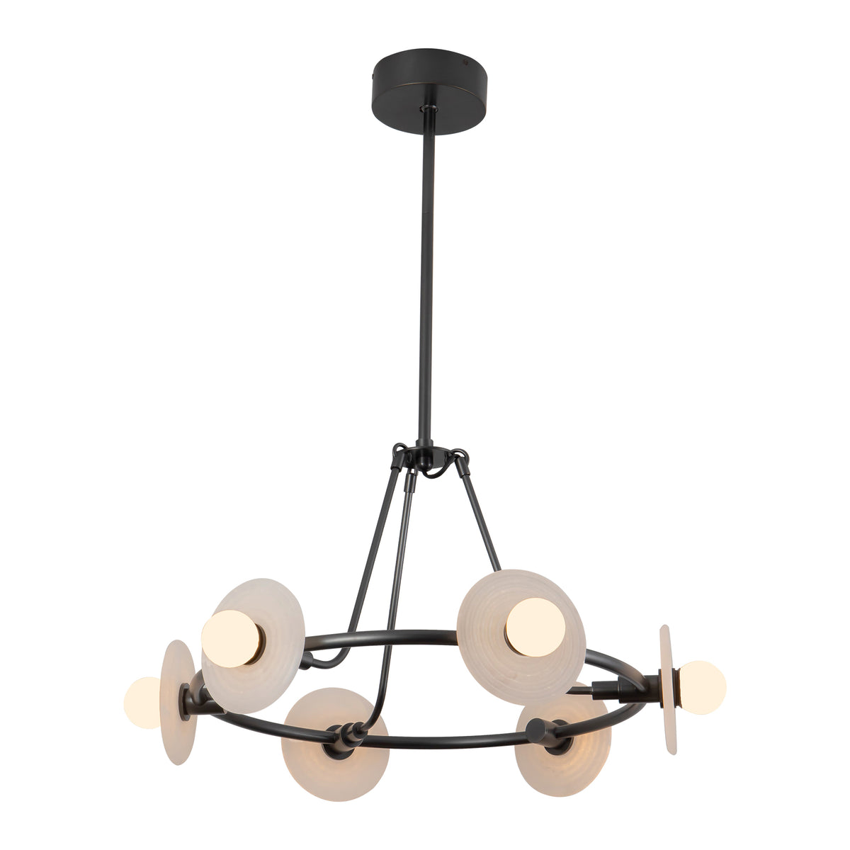 Dahlia 28-in Steel Chandelier